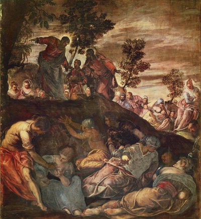 La multiplicación de los panes y los peces, c.1575 de Jacopo Robusti Tintoretto